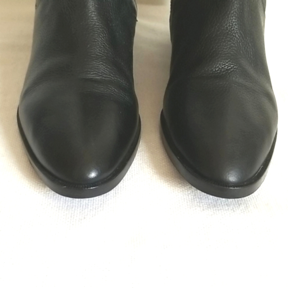 Michael Kors Black Leather Riding Boots Size 6.5 - Picture 4 of 13
